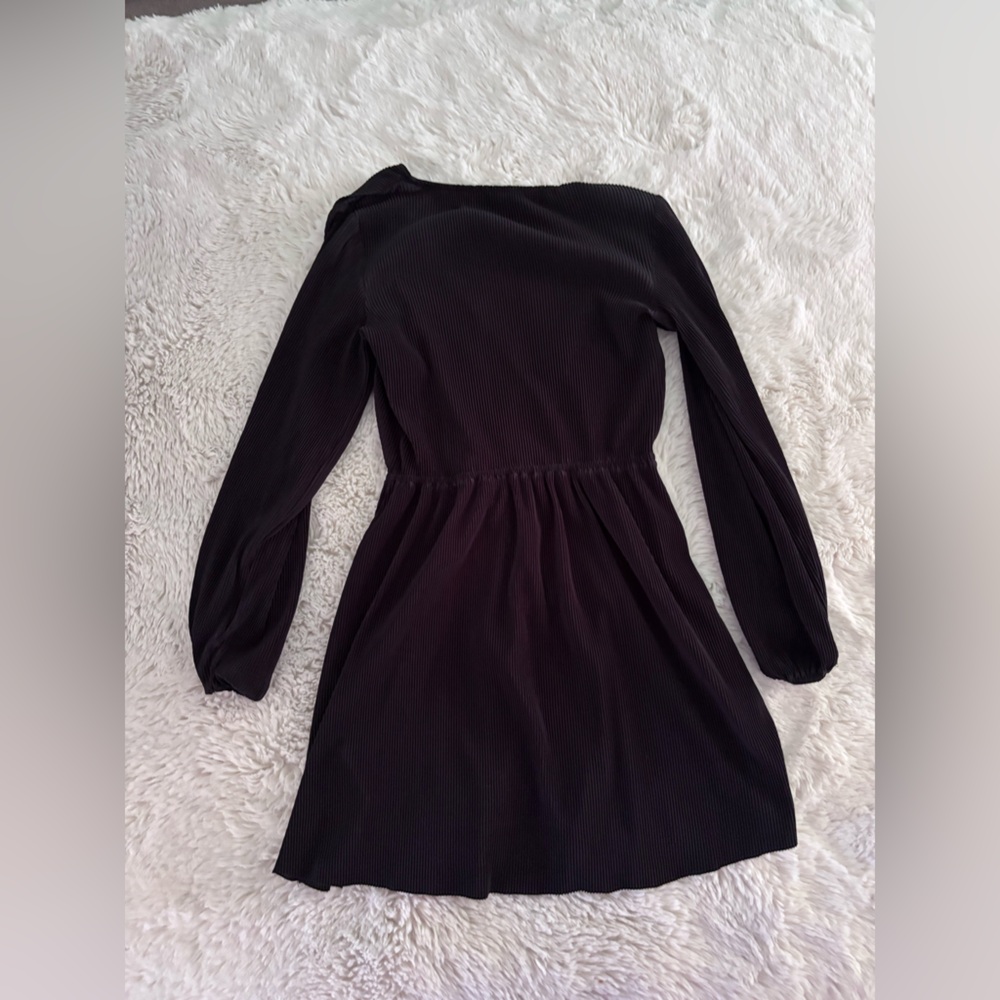 Abercrombie & Fitch black wrap mini dress